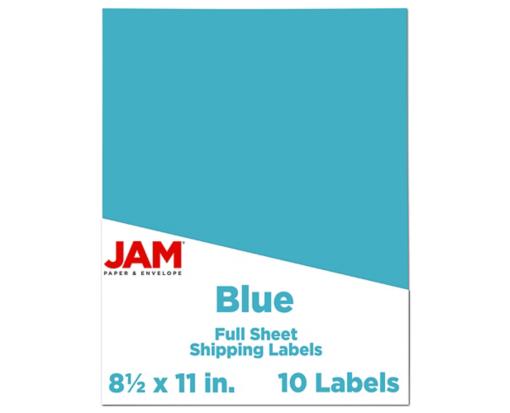 8 1/2 x 11 Full Page Label (Pack of 10) Blue