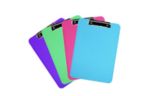 9 x 12 1/2 Plastic Clipboards (Pack of 4) Assorted
