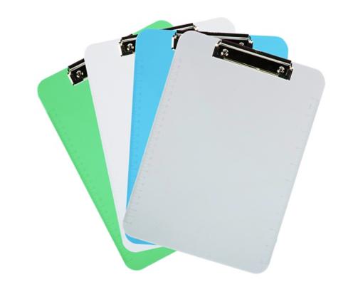 9 x 12 1/2 Letter Size Plastic Clipboard (Pack of 4) Assorted