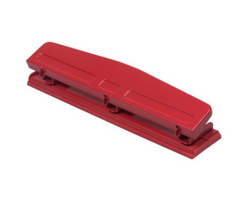Metal 3 Hole Punch - 10 Sheet Capacity Red