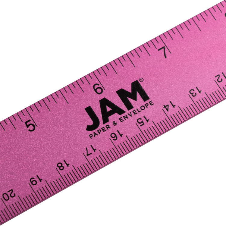 Aluminum Ruler (Metric) Pink