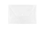 9 3/4 x 14 1/2 Plastic Envelopes with Snap Closure - Legal Booklet - (Pack of 12) Clear