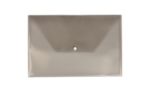 9 3/4 x 14 1/2 Plastic Envelopes with Snap Closure (Pack of 6) Smoke Gray