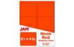 3 1/3 x 4 Rectangle Label (Pack of 120) Neon Red