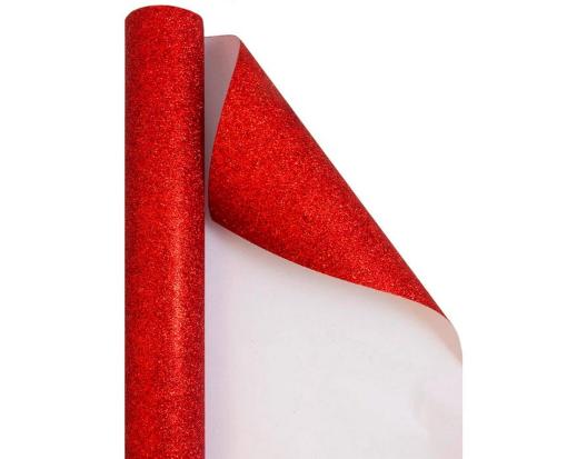 Glitter Christmas Gift Wrapping Paper - (25 sq ft) Red