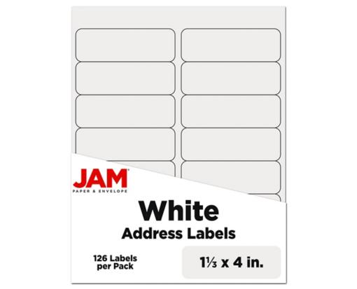 1 1/3 x 4 Rectangle Return Address Label (Pack of 126) White