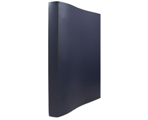 9 3/8 x 3/4 x 11 1/2 Italian Leather 0.75 inch Binder, 3 Ring Binder (Pack of 1) Navy