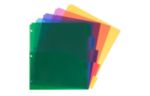 11 1/2 x 1/10 x 9 3/4 Plastic Index 5-Tab Dividers (Pack of 5) Assorted