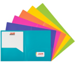 Two Pocket Plastic Glitter Folders (Pack of 6)