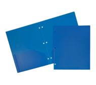 Two Pocket 3 Hole Punch Heavy Duty Plastic Presentation Folders (Pack of 6)
