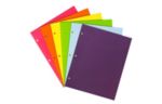 Two Pocket Corrugated Fluted Folders (Pack of 6) Assorted