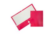 Two Pocket 3 Hole Punch Glossy Presentation Folders (Pack of 6)