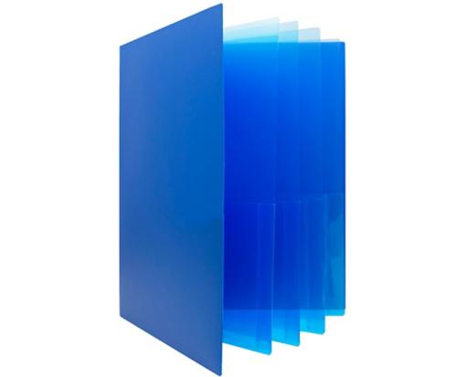 Ten Pocket Heavy Duty Plastic Presentation Folders (Pack of 1) Blue