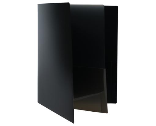 Four Pocket Plastic Presentation Folders (Pack of 2) Black