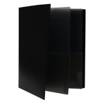 Two Pocket 3 Hole Punch Heavy Duty Plastic Presentation Folders (Pack of 6)