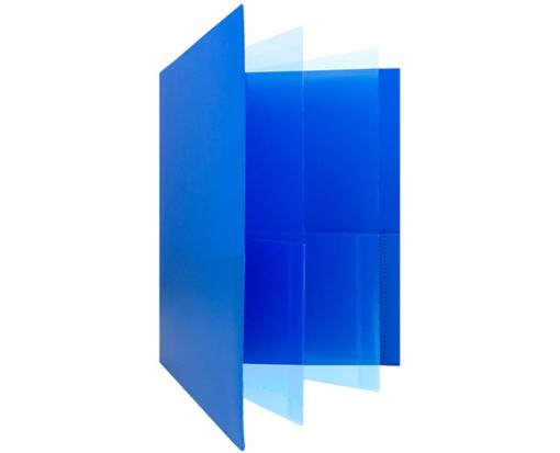 Six Pocket Plastic Presentation Folders (Pack of 2) Blue