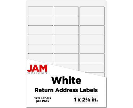 1 x 2 5/8 Rectangle Return Address Label (Pack of 120) White