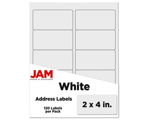 2 x 4 Rectangle Label (Pack of 120) White