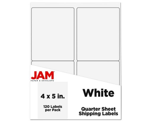 4 x 5 Rectangle Label (Pack of 120) White