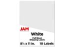 8 1/2 x 11 Full Page Label (Pack of 10) White