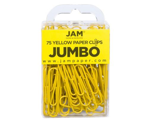 Jumbo 2-Inch Paper Clips (Pack of 75) Yellow
