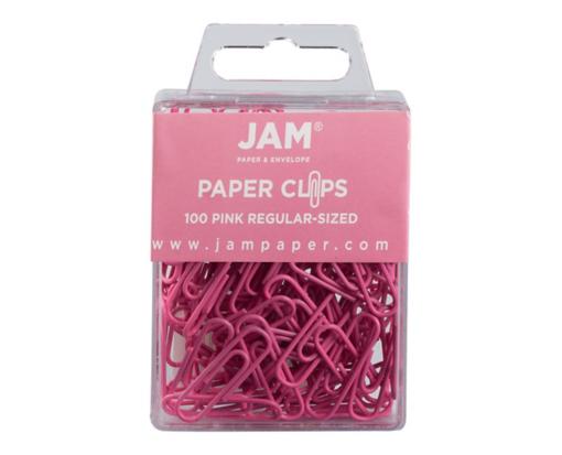 Regular 1 inch Paper Clips (Pack of 100) Pink