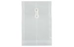 6 1/4 x 9 1/4 Plastic Envelopes with Button & String Tie Closure - Open End - (Pack of 12) Clear