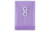 4 1/4 x 6 1/4 Plastic Envelopes with Button & String Tie Closure - Open End - (Pack of 12)