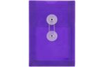 4 1/4 x 6 1/4 Plastic Envelopes with Button & String Tie Closure (Pack of 12) Purple
