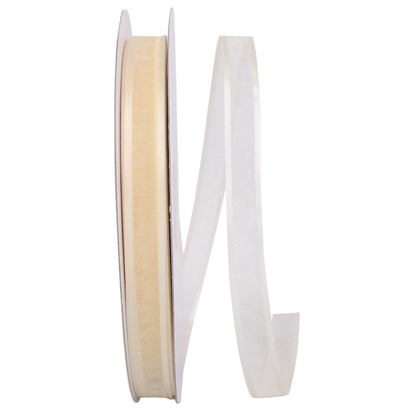 Ivory | Satin Ribbon Single Face | 5/8 inch | 100 Yards | Bb Crafts