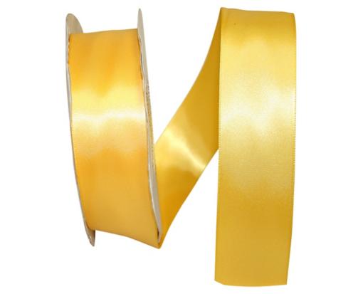 1 1/2" Double Face Satin Ribbon, 50 Yards Yellow Gold