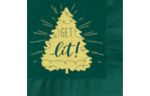 Holiday Cocktail Napkin (25 per pack) - (4 3/4 x 4 3/4) Lit Tree