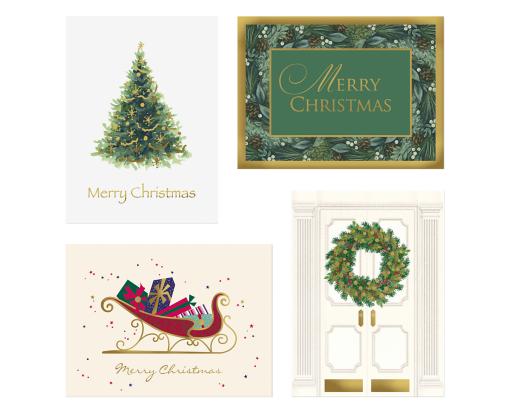 4 1/4 x 6 1/2 Folded Card Set (Pack of 12) Holiday Best Assortment