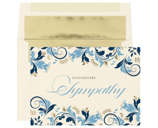7 3/4 x 5 3/8 Folded Card Set (Pack of 25) With Sincere Sympathy