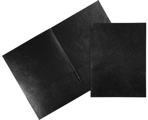 Two Pocket Handmade Presentation Folders (Pack of 6) Metallic Black