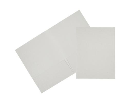 Two Pocket Handmade Presentation Folders (Pack of 6) Metallic White