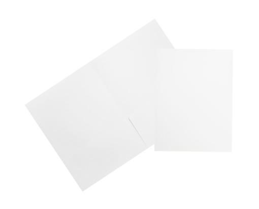 Two Pocket Matte Cardstock Presentation Folder (Pack of 6) White