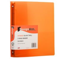 10 3/8 x 3/4 x 11 5/8 Plastic 0.75 inch Binder, 3 Ring Binder (Pack of 1)