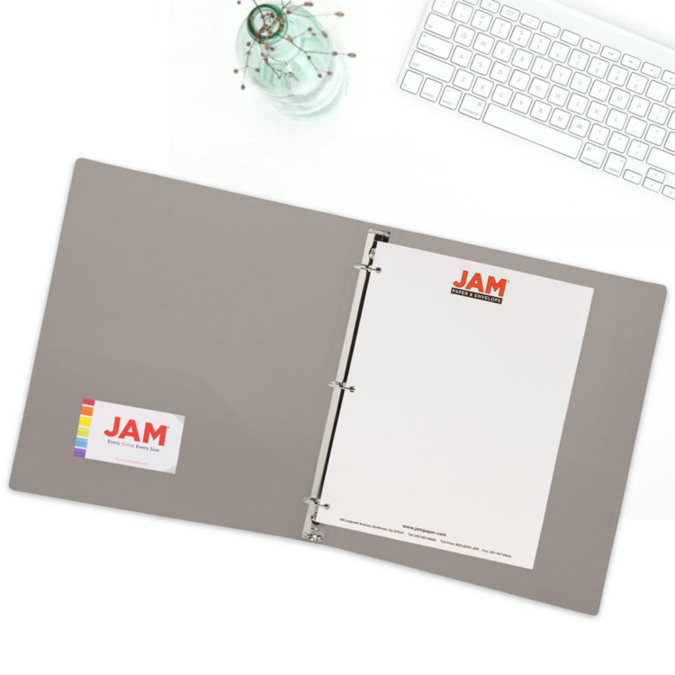 10 3/8 x 1 x 11 5/8 Plastic 1 inch Binder,  3 Ring Binder (Pack of 1) Smoke