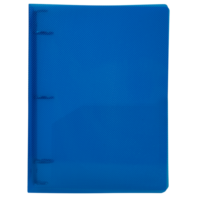 7 1/2 x 1 x 10 1/8 Plastic 1 inch Mini Binder, 3 Ring Binder (Pack of 1) Blue