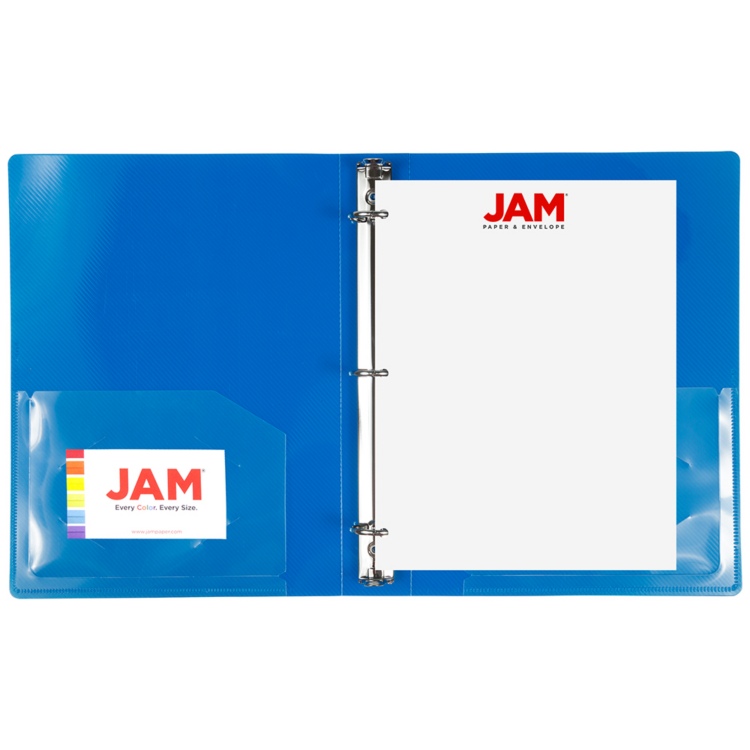 7 1/2 x 1 x 10 1/8 Plastic 1 inch Mini Binder, 3 Ring Binder (Pack of 1) Blue