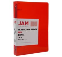 7 1/2 x 1 x 10 1/8 Plastic 1 inch Mini Binder, 3 Ring Binder (Pack of 1)