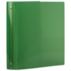 10 3/8 x 1 1/2 x 11 5/8 Plastic 1.5 inch Binder, 3 Ring Binder (Pack of 1) Green