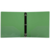 10 3/8 x 1 1/2 x 11 5/8 Plastic 1.5 inch Binder, 3 Ring Binder (Pack of 1) Green