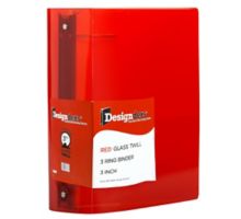 12 1/2 x 3 1/4 x 11 5/8 Plastic 3 inch Binder, 3 Ring Binder (Pack of 1)