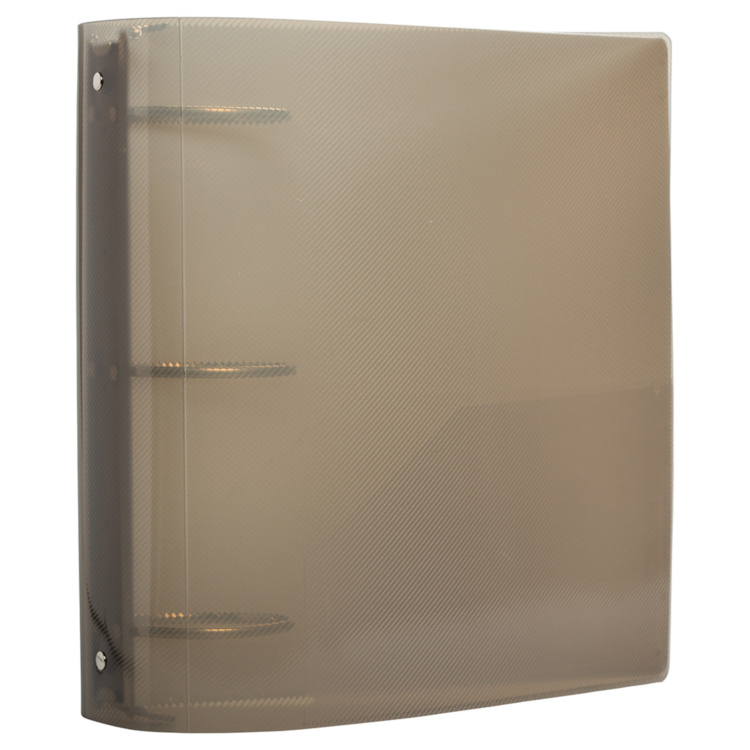 10 3/8 x 3 x 11 5/8 Plastic 3 inch, 3 Ring Binder (Pack of 1)er (Pack of 1) Smoke