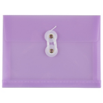 5 1/2 x 7 1/2 Plastic Envelopes with Button & String Tie Closure (Pack of 12)
