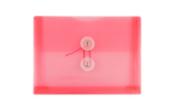 5 1/2 x 7 1/2 Plastic Envelopes with Button & String Tie Closure - Index Booklet - (Pack of 12)