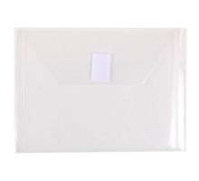5 1/2 x 7 1/2 Plastic Envelopes with Hook & Loop Closure - Index Booklet - (Pack of 12)