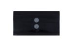 5 1/4 x 10 Plastic Envelopes with Button & String Tie Closure - #10 Booklet - (Pack of 12) Black